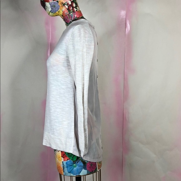 French Conn Mixed Media Snap Back Henley Thermal - Picture 3 of 7